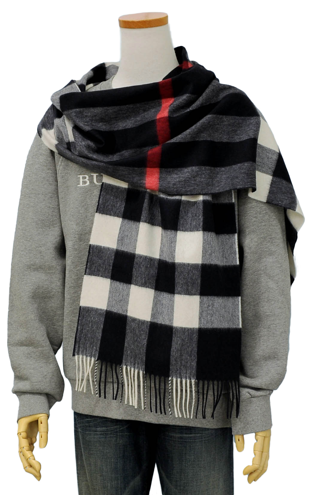 楽天市場】BURBERRYバーバリーマフラーカシミヤ 100% マフラー(ロング