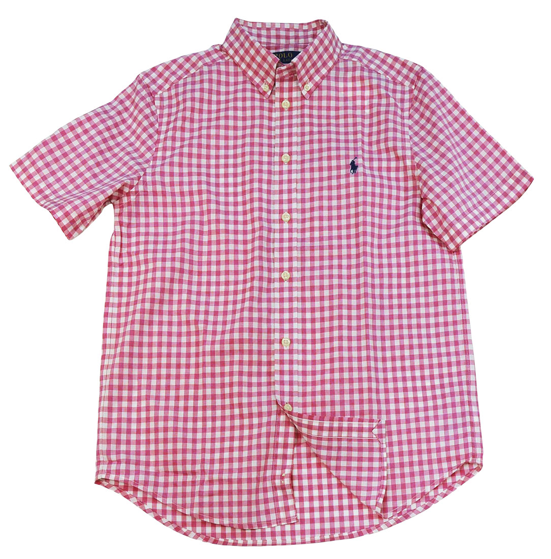 楽天市場】POLO by Ralph Lauren Boy's半袖ギンガムチェックシャツ