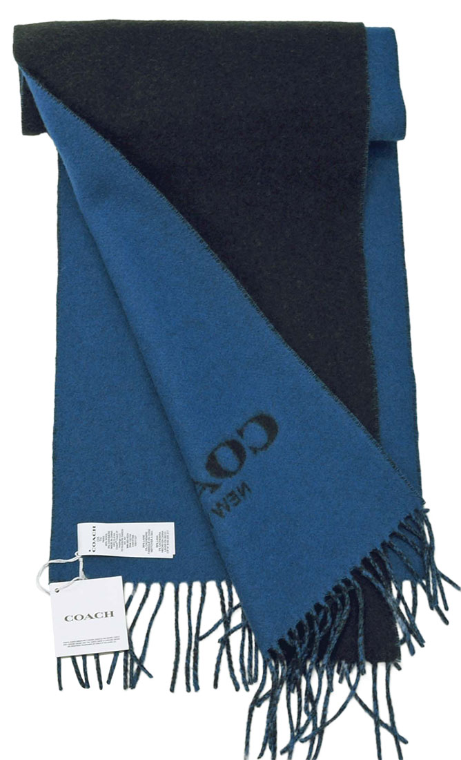 楽天市場】COACH コーチ定番カシミヤ混 ロゴマフラーコーチマフラー