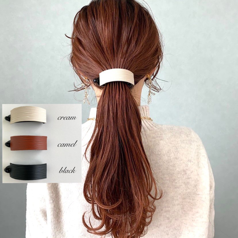 楽天市場】バナナクリップ【レザークリップ スタンダードタイプ】 ヘア