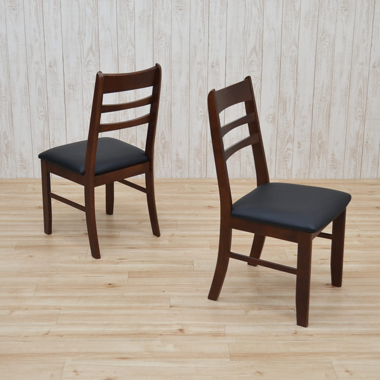 楽天市場】ダイニングチェア 2脚セット ダークブラウン色 ブラック
