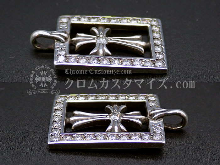 クロムハーツ ベビーファット 片面アフターダイヤ チャーム クロム