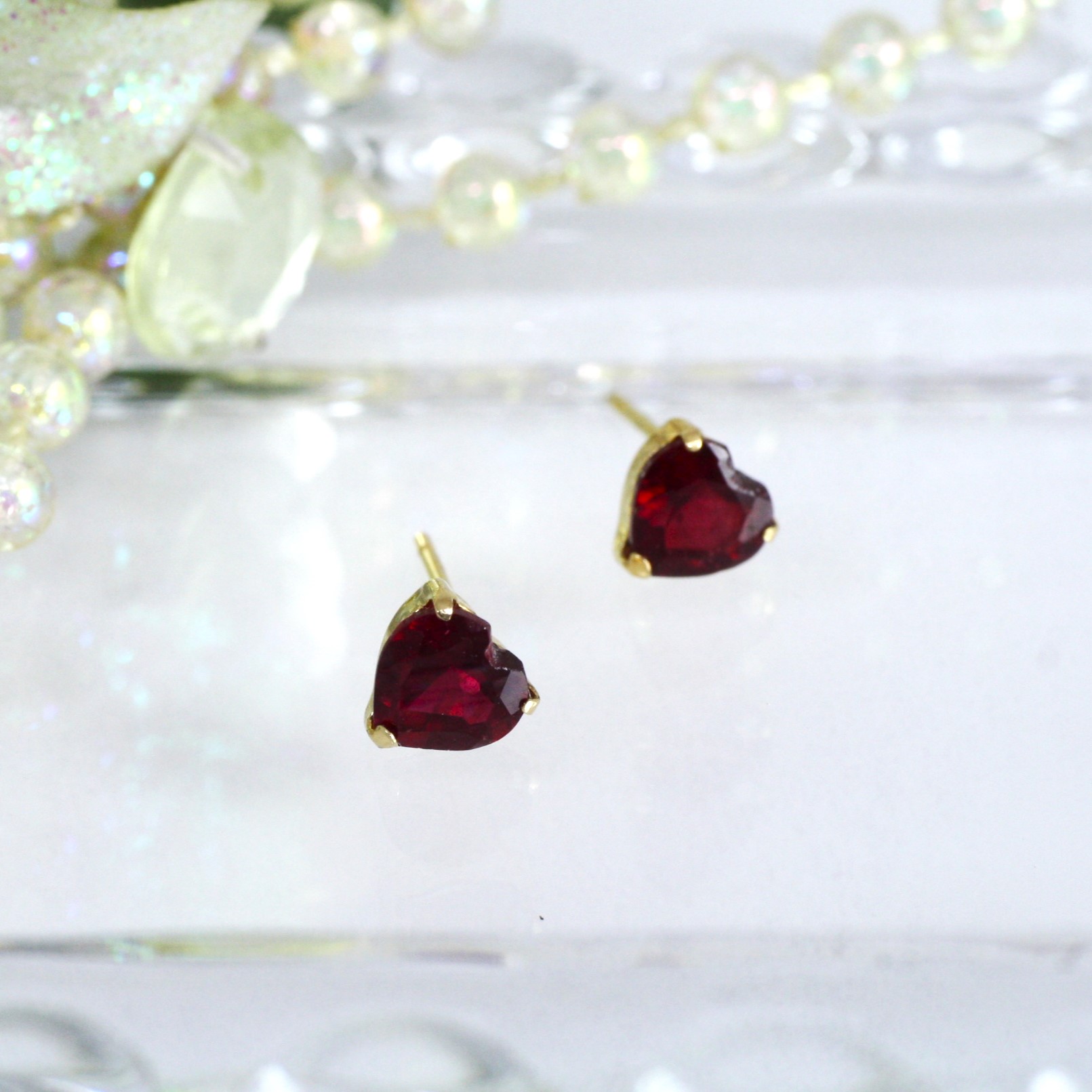 楽天市場】ルビー ピアス K18イエローゴールド（K18YG）18金