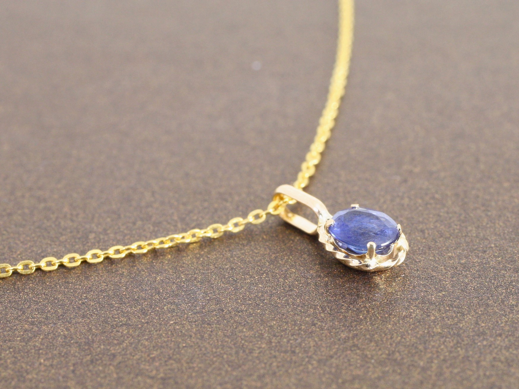 楽天市場】サファイア ネックレス レディース K10イエローゴールド