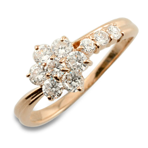 楽天市場】k18 リング ダイヤモンド 指輪 18金 10周年 記念 ピンク