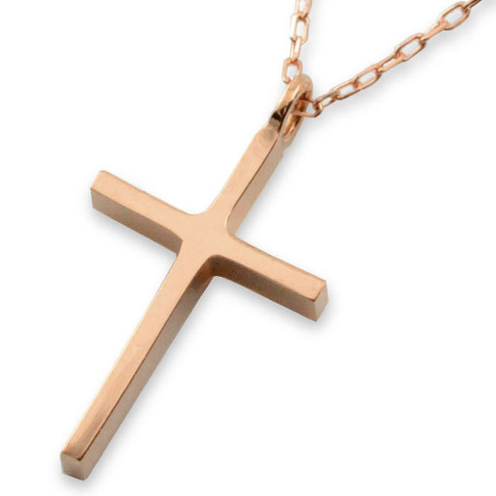楽天市場】k10 ネックレス クロスネックレス ピンクゴールドk10 クロス