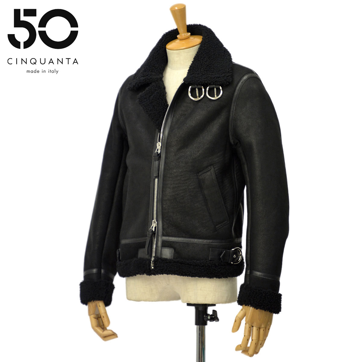 楽天市場】CINQUANTA【チンクアンタ】B-3 ブルゾン H904/1 999 NERO