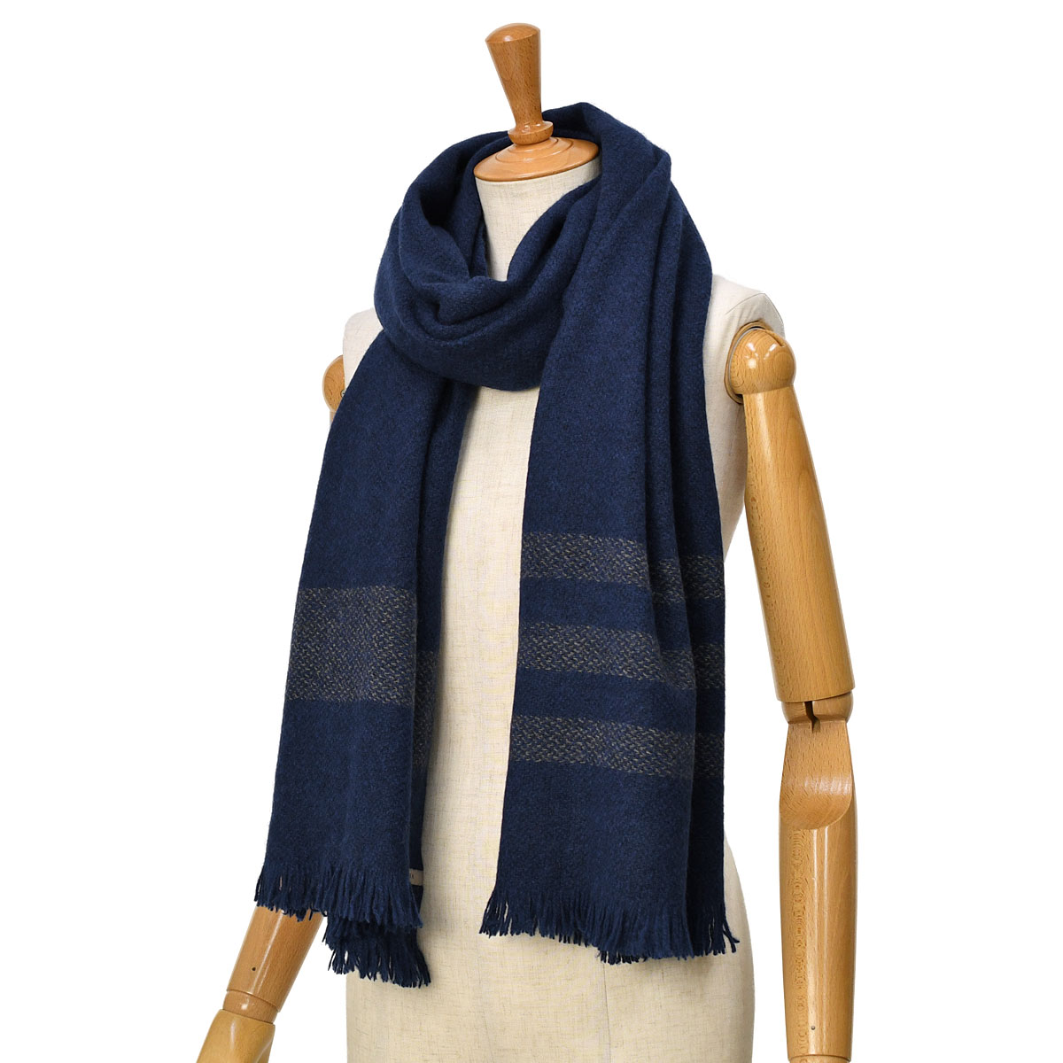 楽天市場】Norlha【ノラ】ストール Nomad Nets Wide Stripe Dark Navy