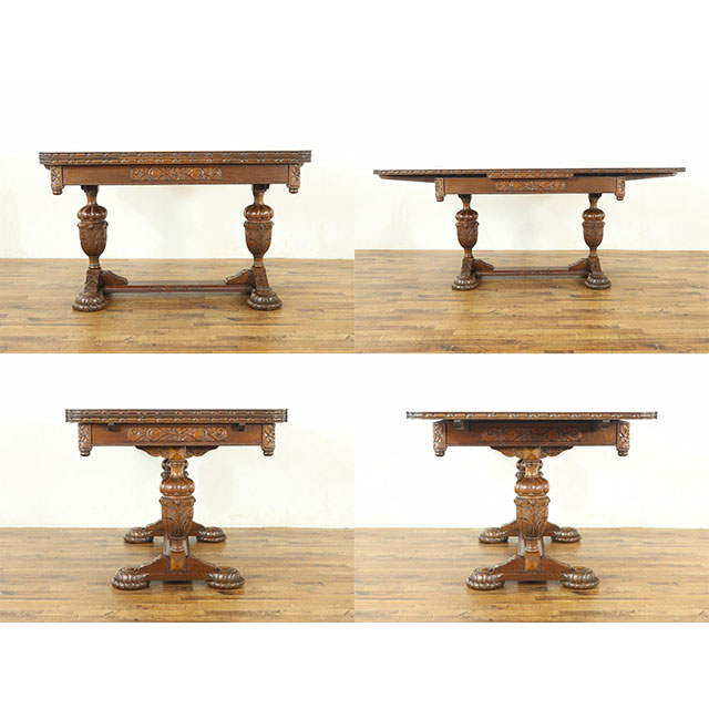 楽天市場】伸長式ダイニングテーブル アンティーク家具