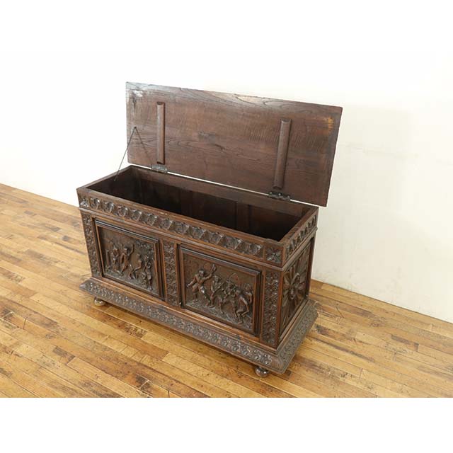 楽天市場】アンティーク コファー アンティーク家具 ブランケット