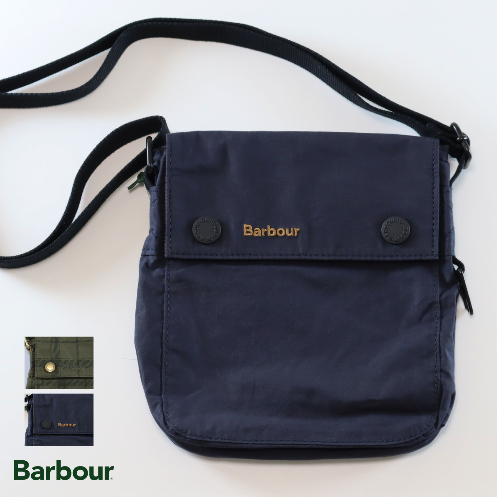 シュプリーム×バブアー/オイルドコットンボディバッグ/ブランドネーム