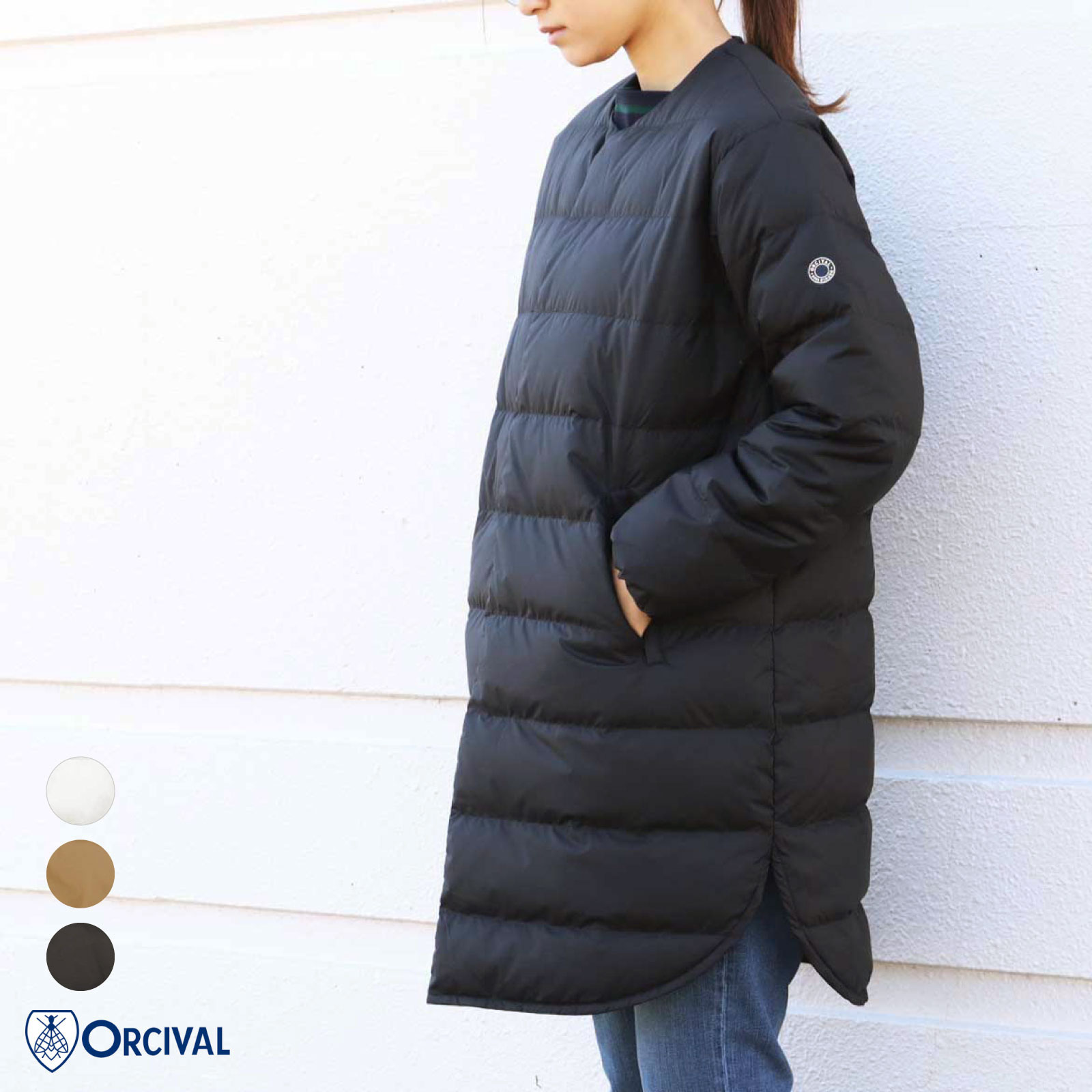 楽天市場】20%OFF♪ オーシバル ライト ダウン コート ノーカラー