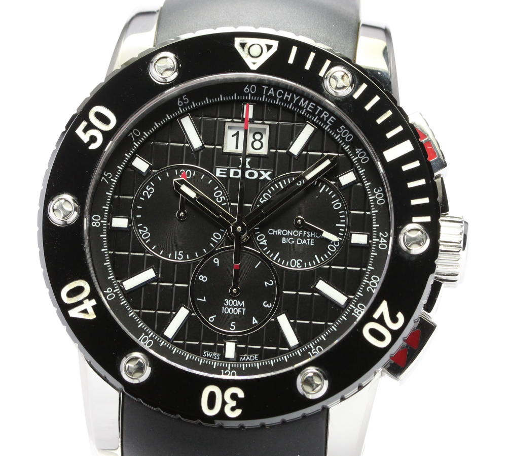 楽天市場】☆良品 保付き【EDOX】エドックス クラス1 クロノオフショア