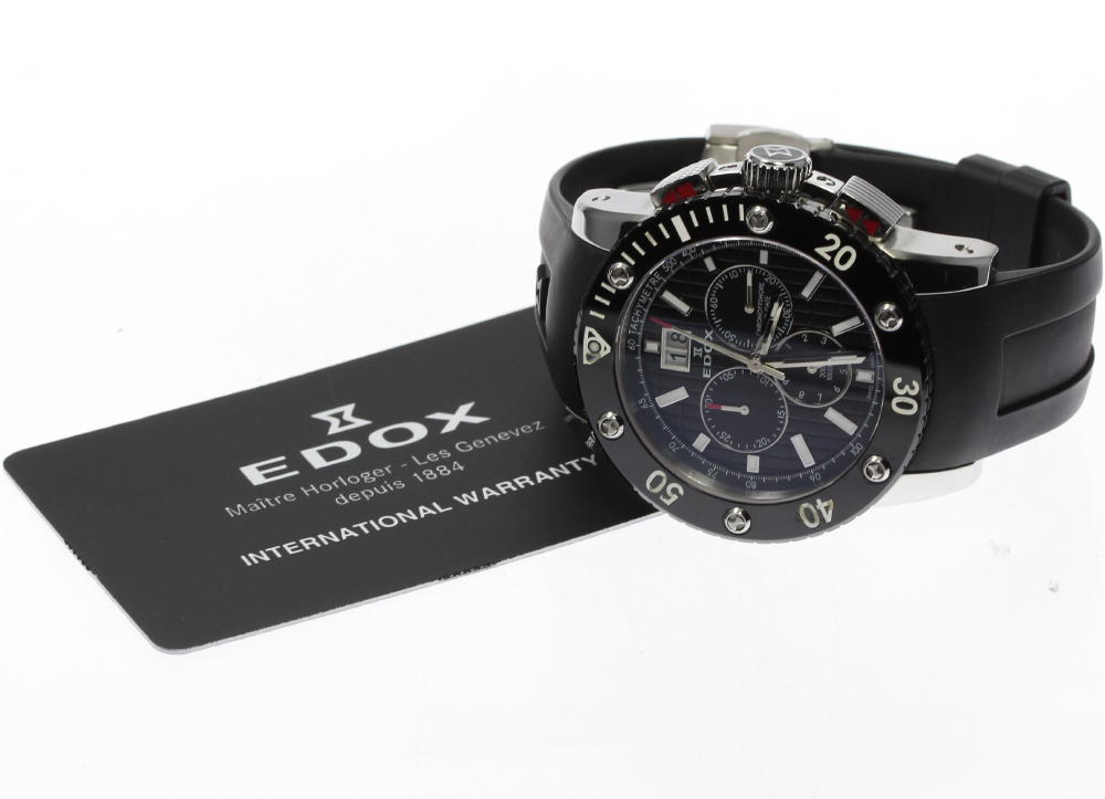 楽天市場】☆良品 保付き【EDOX】エドックス クラス1 クロノオフショア
