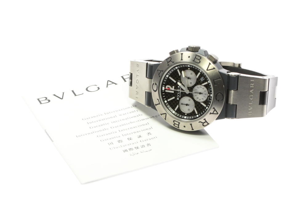 ブルガリ BVLGARI TI44TACH ディアゴノ クロノグラフ 自動巻き 楽天