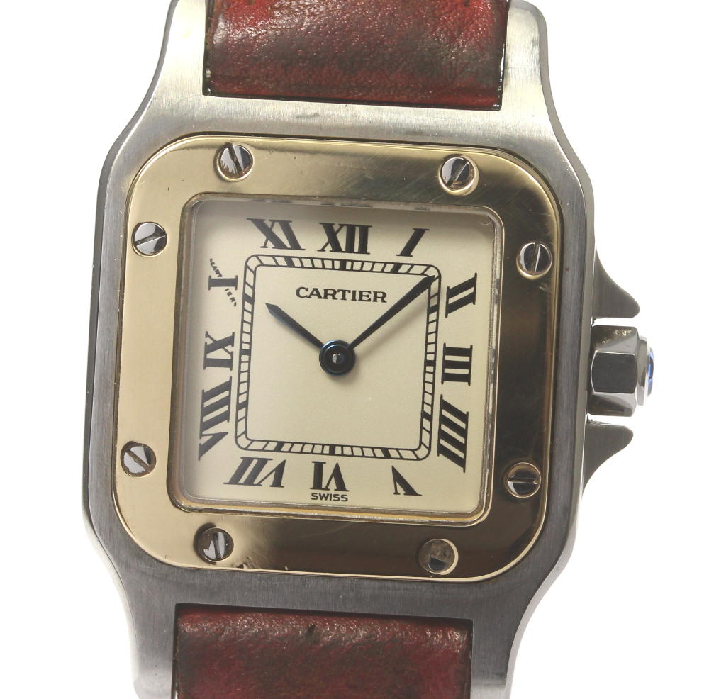 楽天市場】☆良品【CARTIER】カルティエ サントスガルベSM SS/YG 革