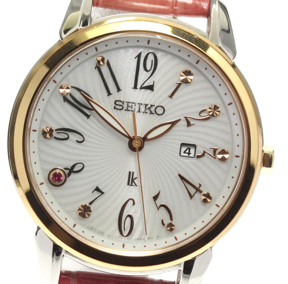 楽天市場】☆良品【SEIKO】セイコー ルキア デイト V137-0CG0 ソーラー