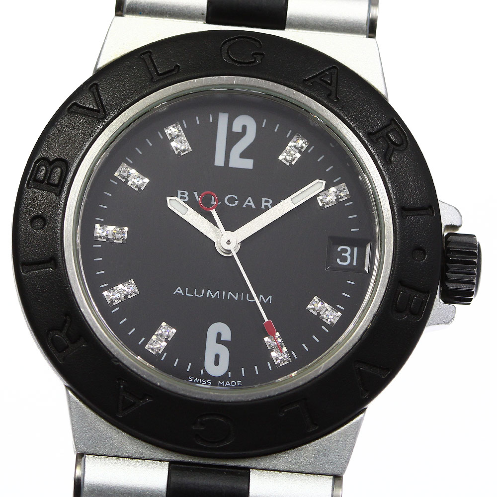 楽天市場】☆良品【BVLGARI】ブルガリ アルミニウム 18Pダイヤ AL32TA