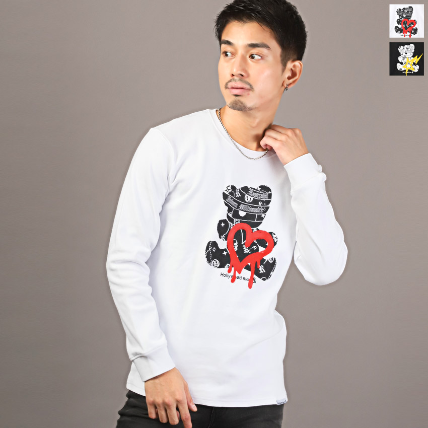 楽天市場】【ペイントパンクベアロンT】メンズロンT クルーネック ベア