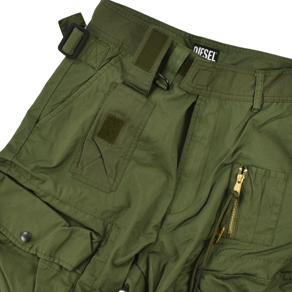 楽天市場】ディーゼル カーゴパンツ メンズ ミリタリーパンツ カーキ