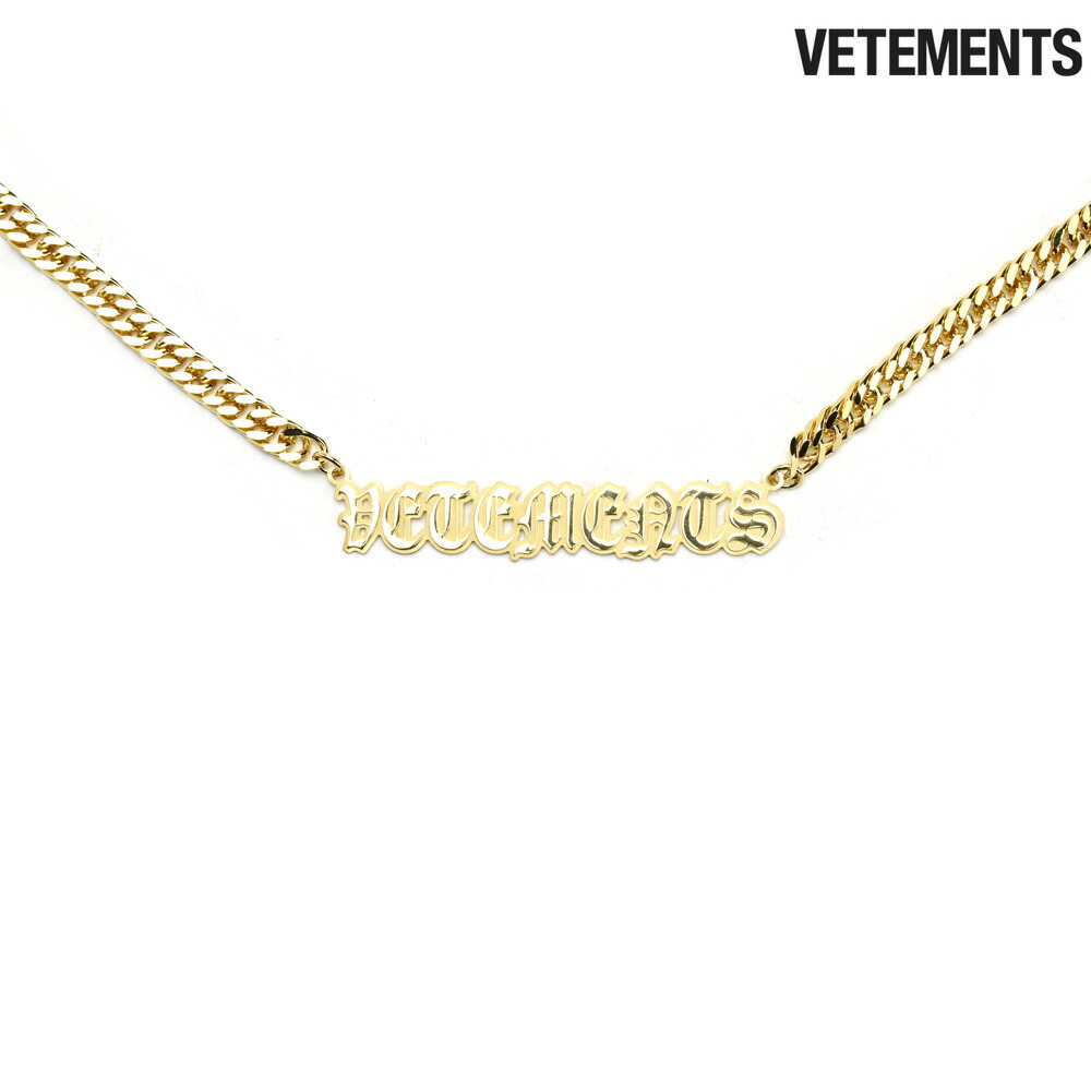 楽天市場】ヴェトモン ネックレス メンズ ゴシック ロゴ ゴールド 真鍮