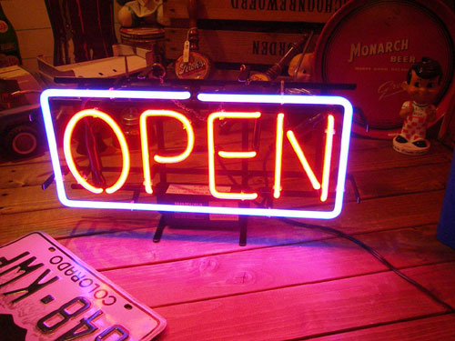 楽天市場】ネオンサイン OPEN （M ） ネオン管 照明 店舗装飾