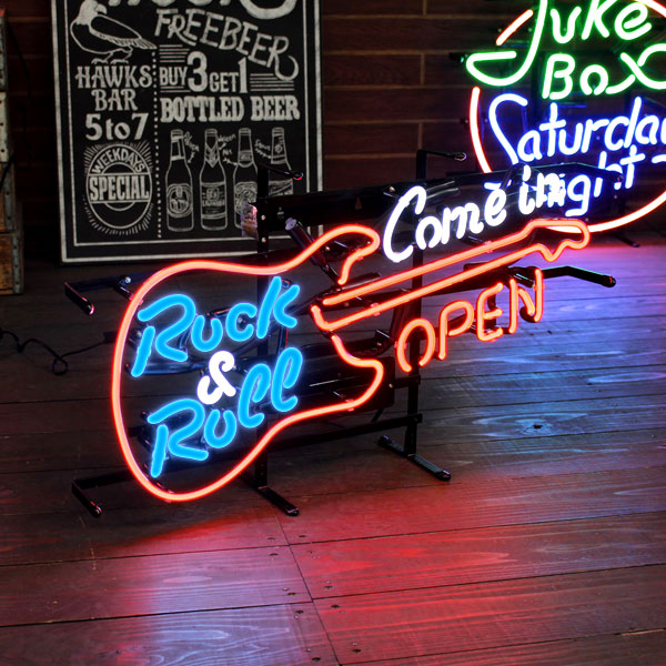 楽天市場】アメリカンネオンサイン GUITAR OPEN （ギターオープン