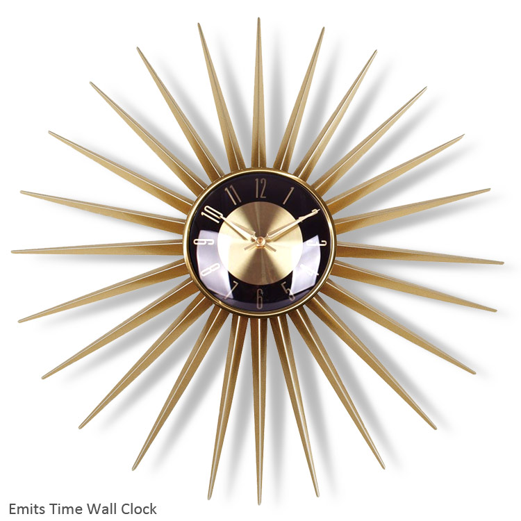 楽天市場】壁掛け時計 エミッツタイム 直径60cm サンバーストクロック