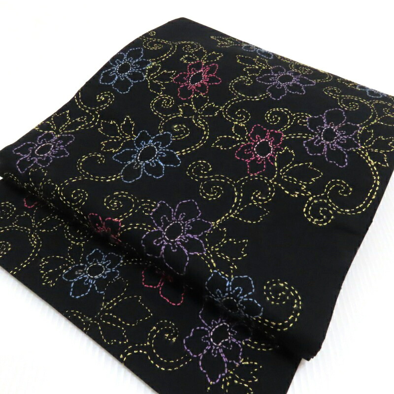 楽天市場】名古屋帯 手刺繍 刺し子刺繍 袋名古屋帯 カジュアル帯 御