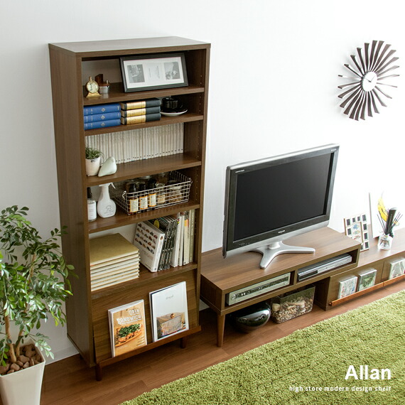 楽天市場】本棚 シェルフ ラック 大容量 収納棚 キャビネット 木製