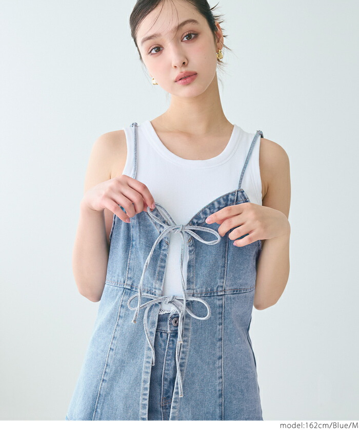 楽天市場】WEB限定セール☆2690円→1990円 デニムキャミソールビスチェ