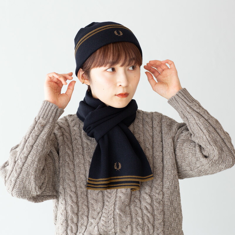 楽天市場】フレッドペリー マフラー FRED PERRY ツイン ティップド