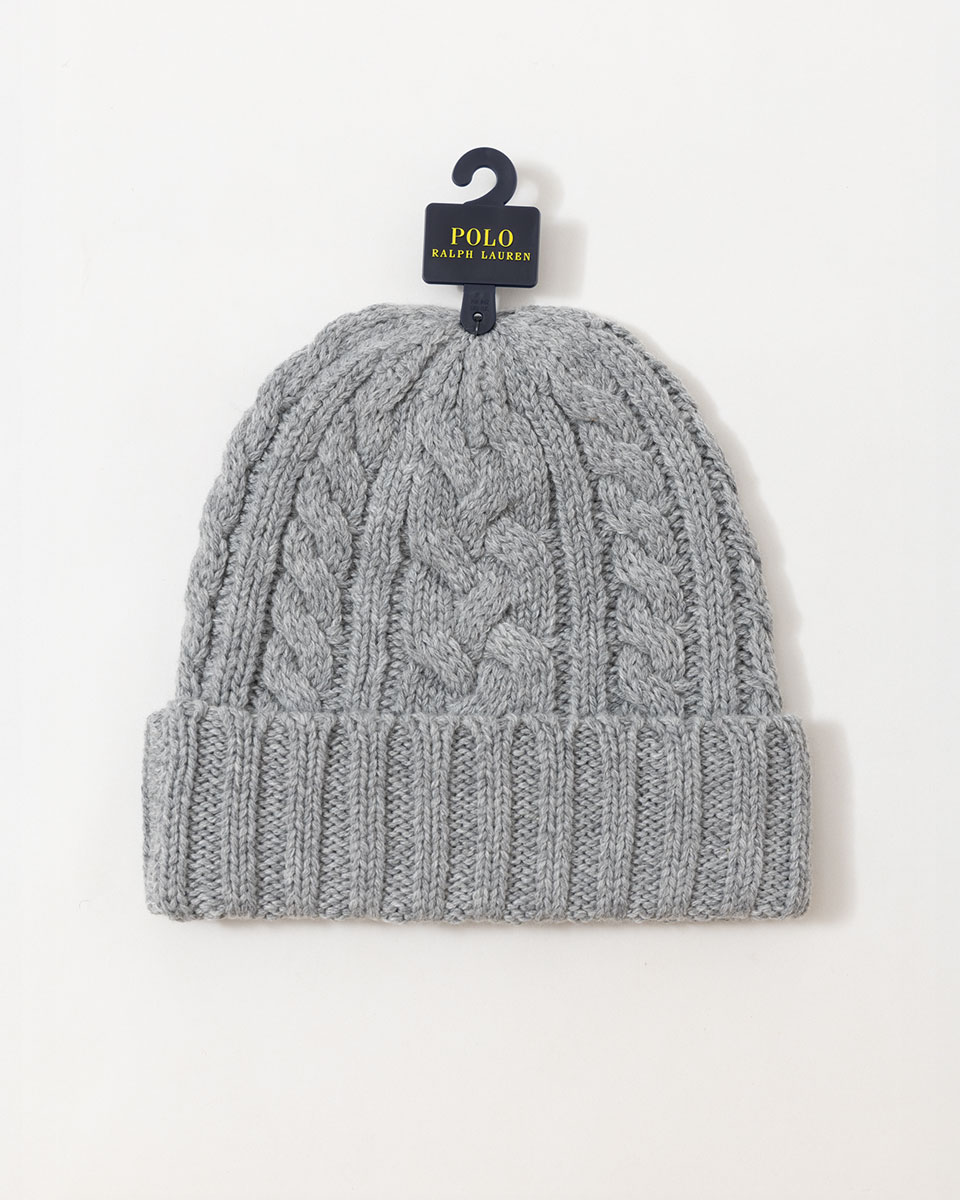 即発送】新品 ポロラルフローレン ニット帽、バイザーセット ケーブル