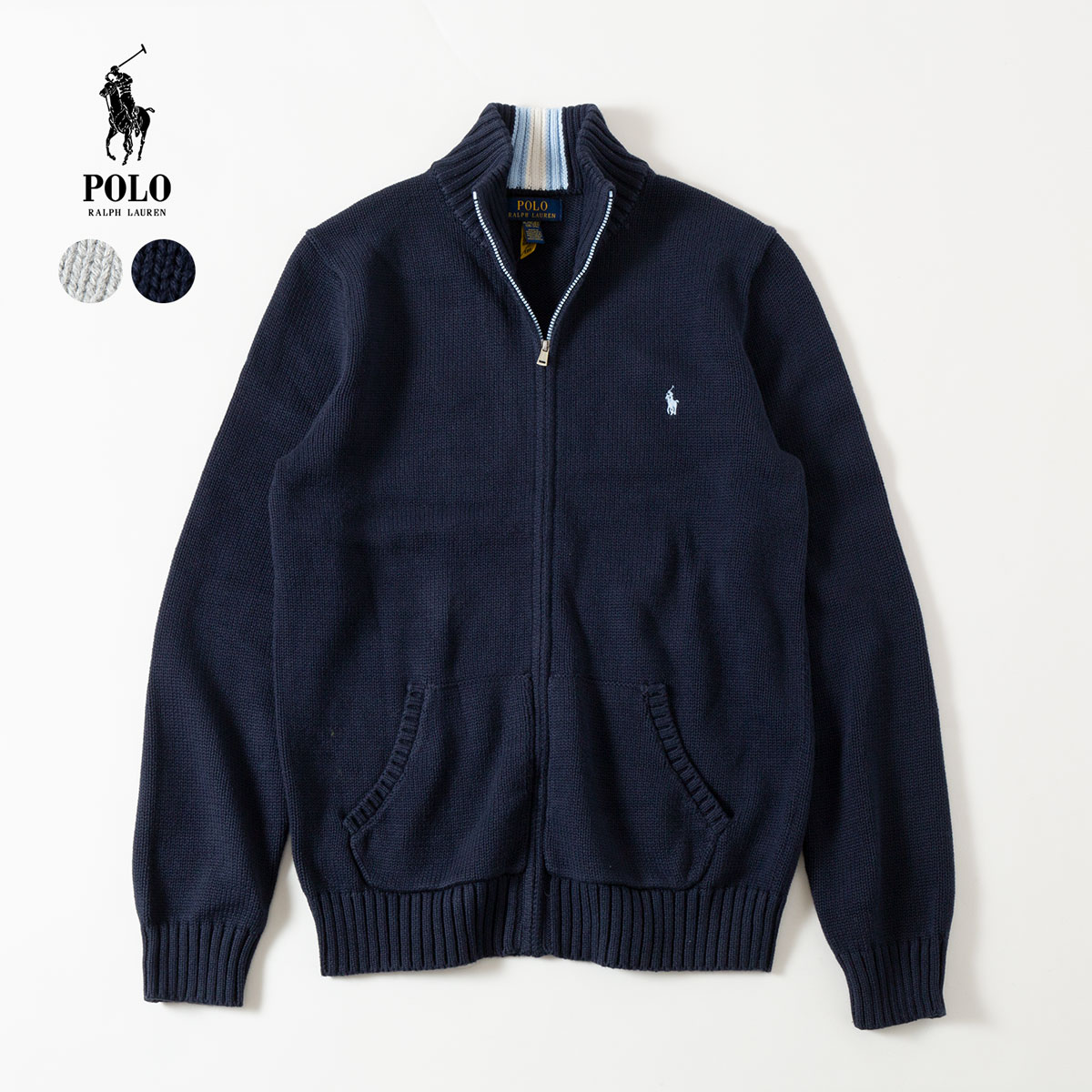 楽天市場】ポロ ラルフローレン コットンニット フルジップ セーター