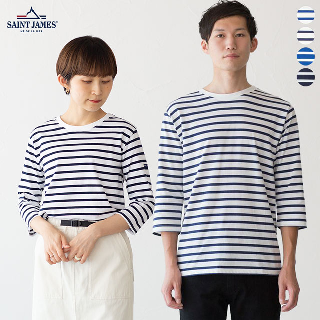 楽天市場】日本正規品 セントジェームス クルーネック 七分袖 Tシャツ