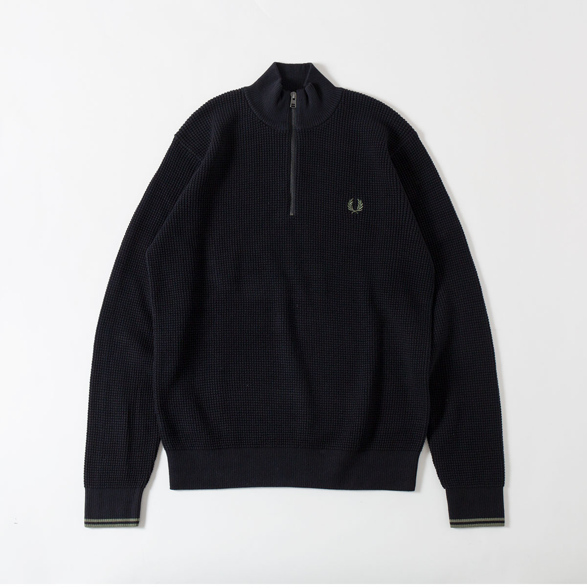楽天市場】フレッドペリー FRED PERRY ワッフル ステッチ ハーフジップ