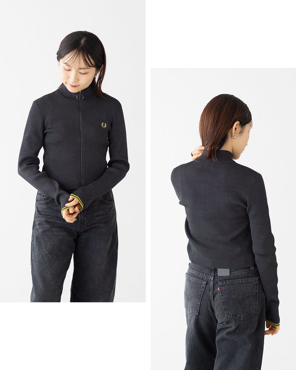 楽天市場】フレッドペリー レディース リブ ジップ スルー ジャンパー