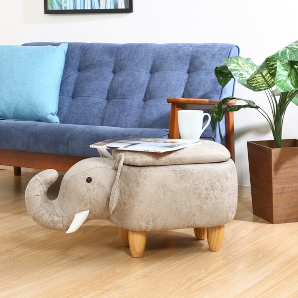 楽天市場】アニマルスツール ゾウ 収納 スツール 動物 椅子 キッズ