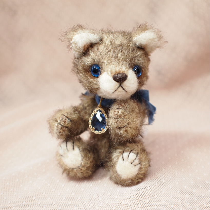 楽天市場】森脇由美子製作 テディベア ちびベア ブラウンチップド