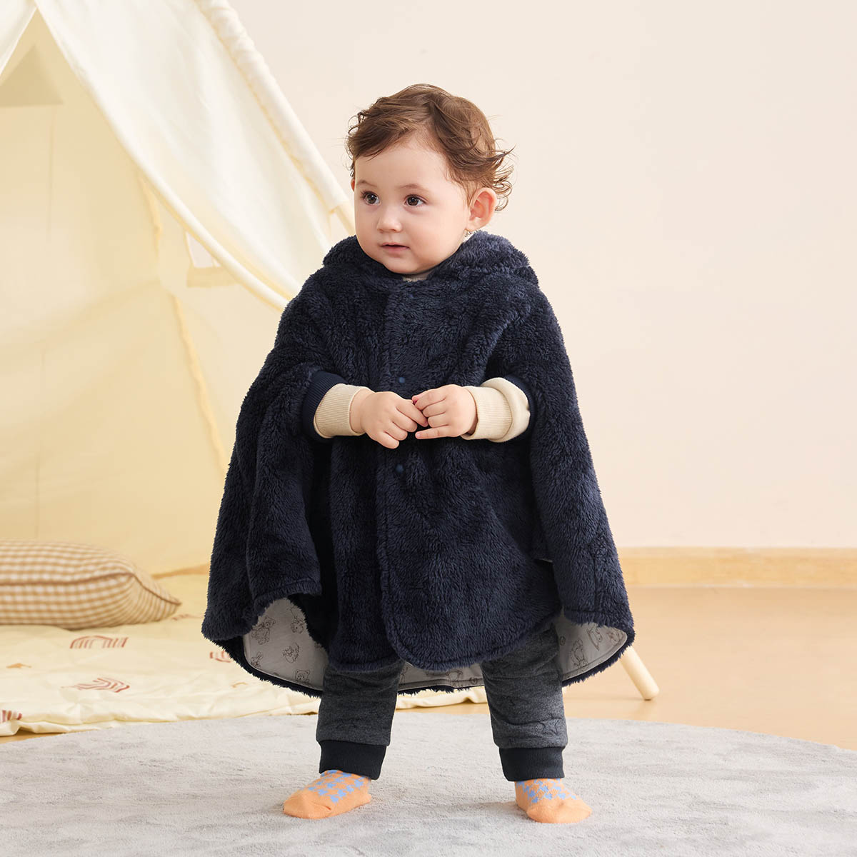 楽天市場】【20%OFF】《コンビミニ》あったかボアくま耳3WAYケープ