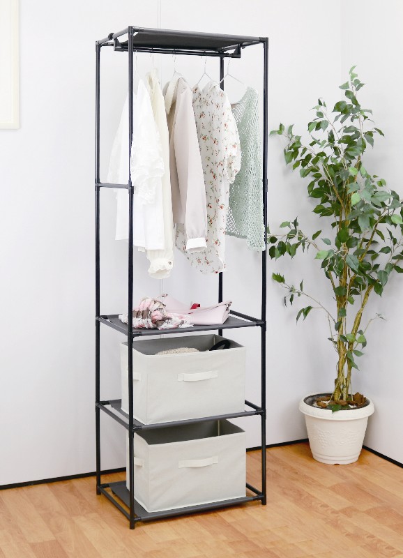 楽天市場】あす楽TradeOne(トレードワン)シンプルハンガーラック3段