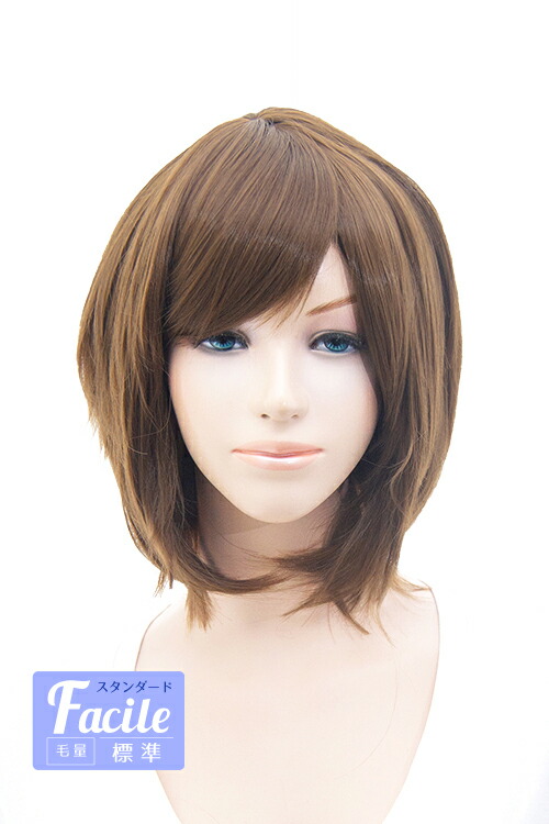 楽天市場】ショートレイヤー 【マロンブラウン】【ウィッグネット付