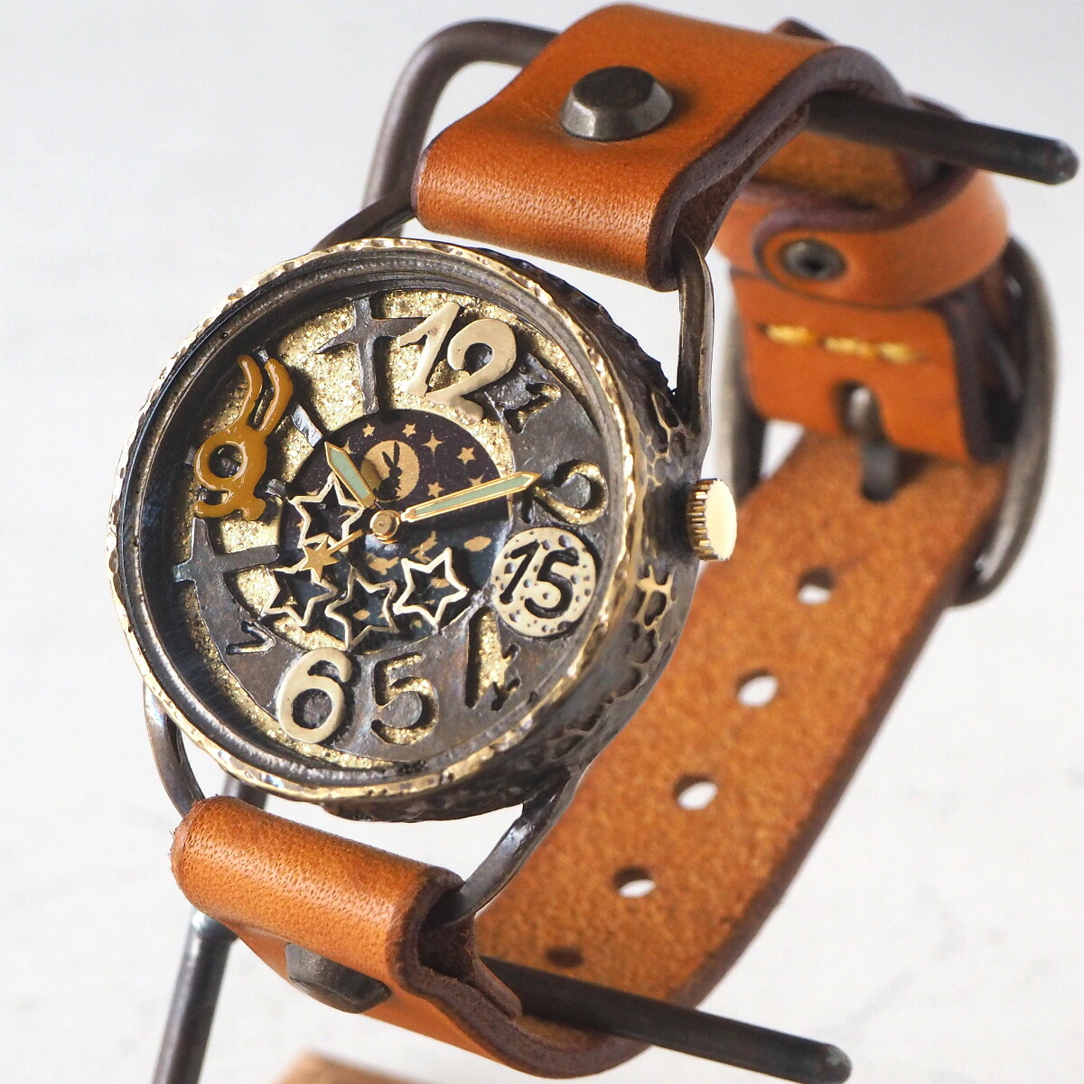 楽天市場】KINO(キノ) 手作り腕時計 うさぴょん SUN＆MOON [USAPYON