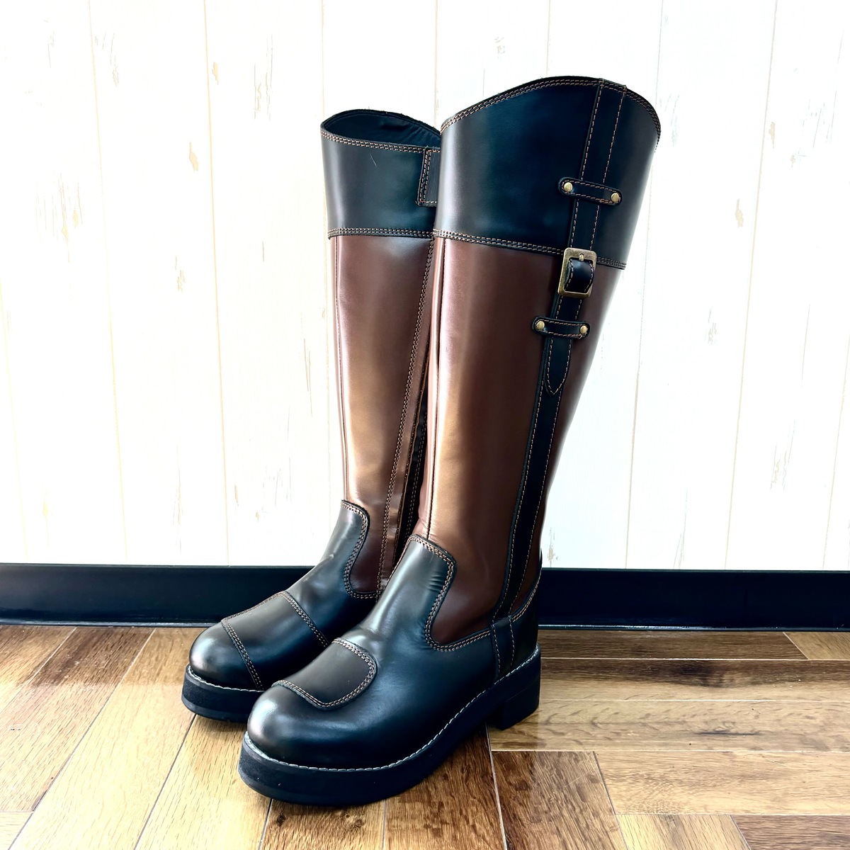 楽天市場】【訳あり】ピーコック 厚底 ロングブーツ 本革 バイクブーツ