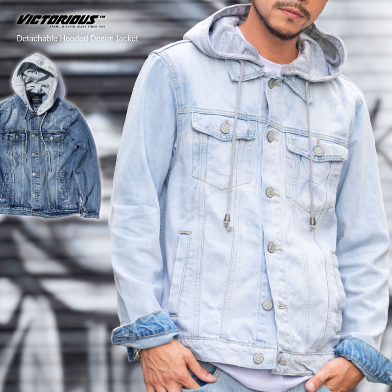 楽天市場】VICTORIOUS ヴィクトリアス 【フード付きデニムジャケット
