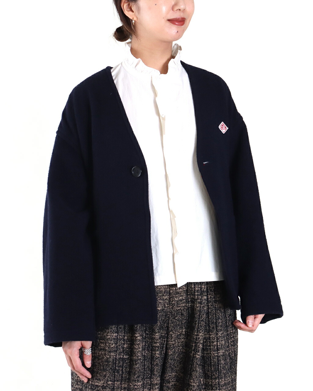 楽天市場】DANTON ダントン シングルウールパイル Vネックジャケット