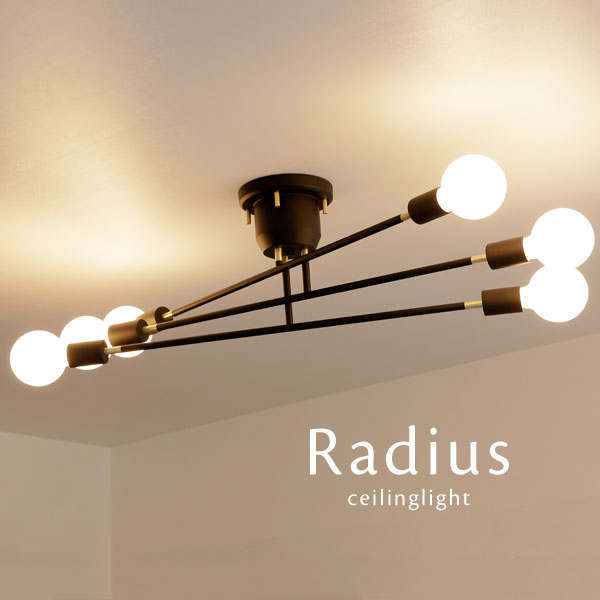 楽天市場】シーリングライト 【 Radius / ブラック 】 6灯 LED電球
