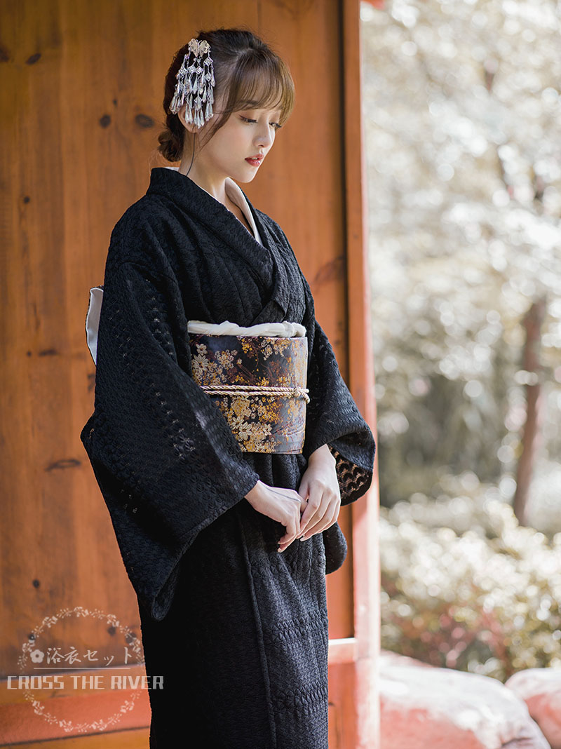 楽天市場】浴衣 黒 レース 浴衣 上品 大人 女性 レディース レース浴衣