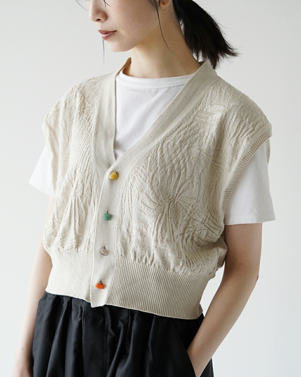 楽天市場】アンフィル unfil cotton & cashmere links pattern-knit