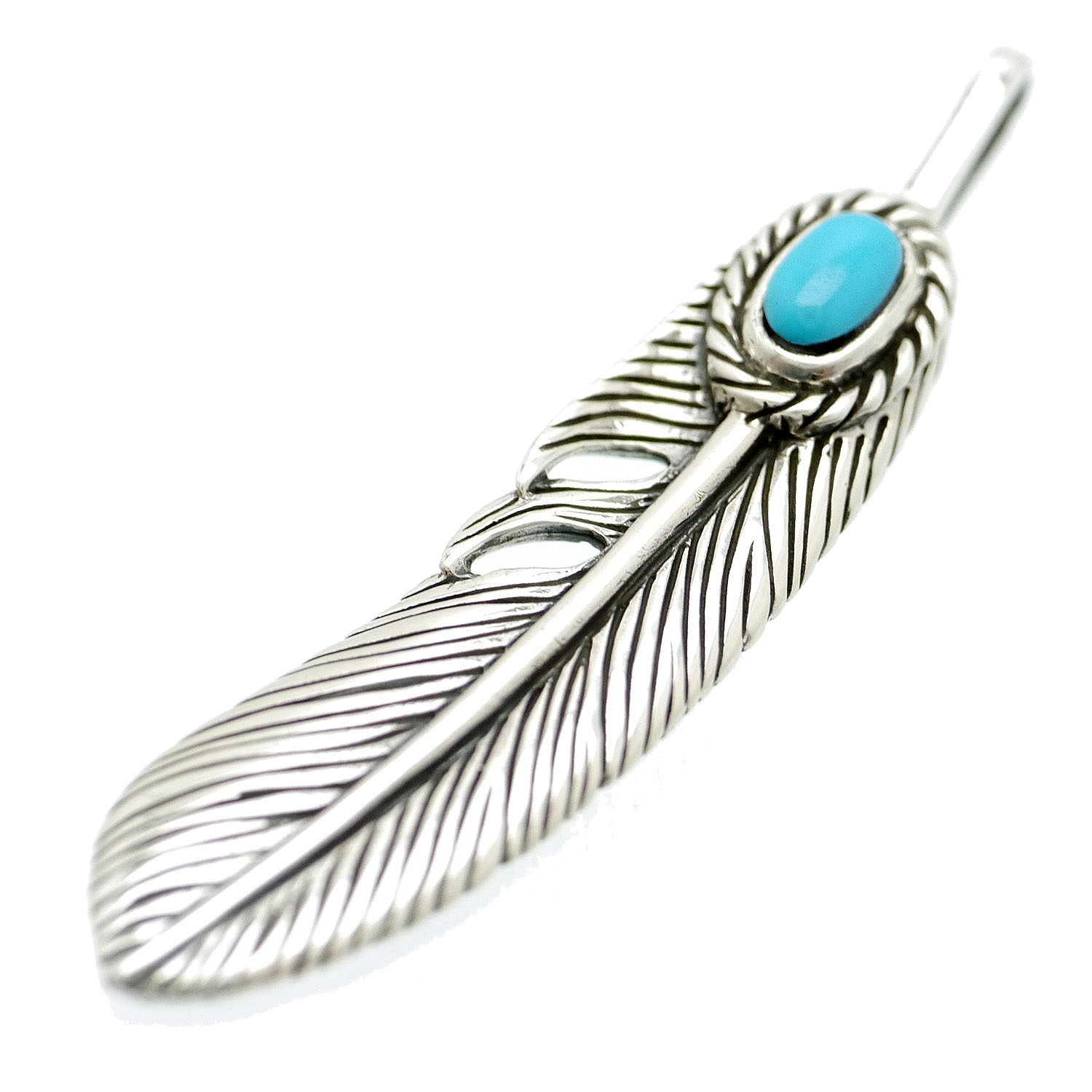 楽天市場】シルバー925 銀縄 ターコイズ フェザー ペンダントトップ